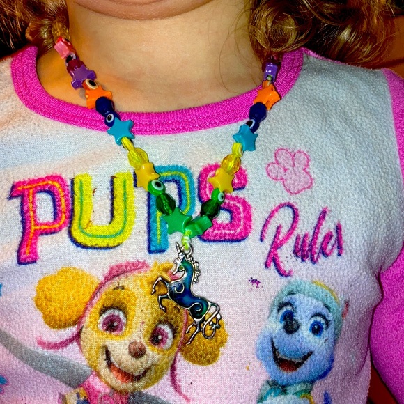 Evil eye🧿rainbow🌈mystical unicorn🦄necklace - Picture 4 of 4